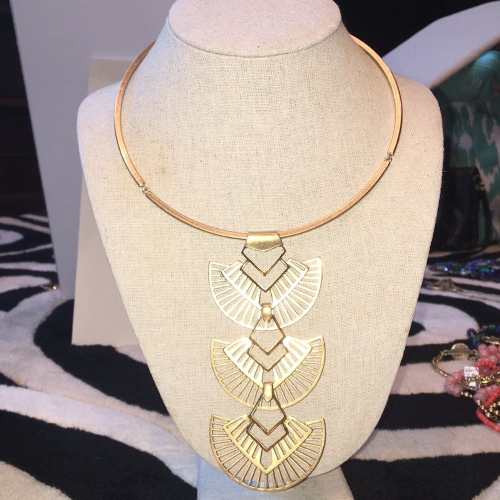 Stella & Dot Gold Aida Tassel Necklace